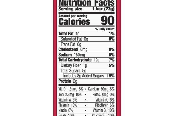 Nutrition facts lucky charms