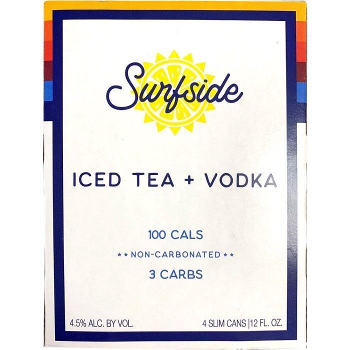 Surfside iced tea vodka nutrition facts