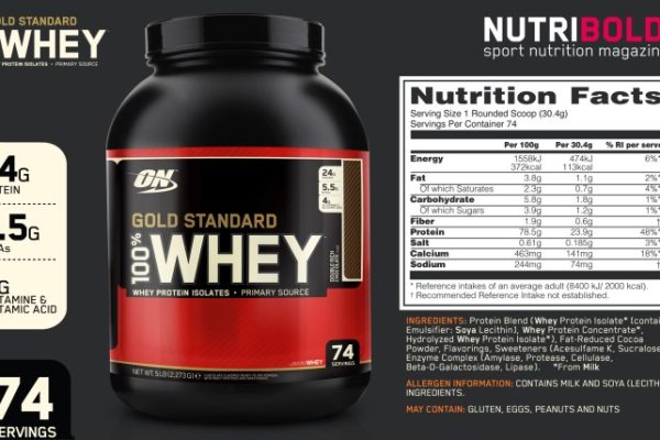 Nutrition facts whey protein